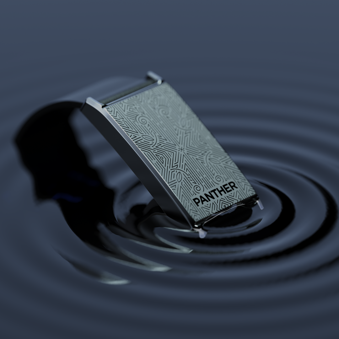 Panther Eclipse partially submerged in water, fully waterproof 304L stainless steel construction